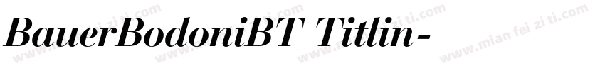 BauerBodoniBT Titlin字体转换